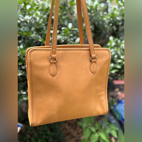Vintage Coach Compartment Leather Tote Bag - Picture 1 of 12